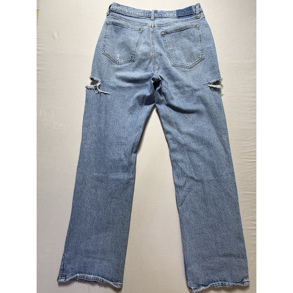 Abercrombie Fitch 90s Baggy Low Rise Light Wash Distressed Wide Leg Jeans W30 - Picture 2 of 8
